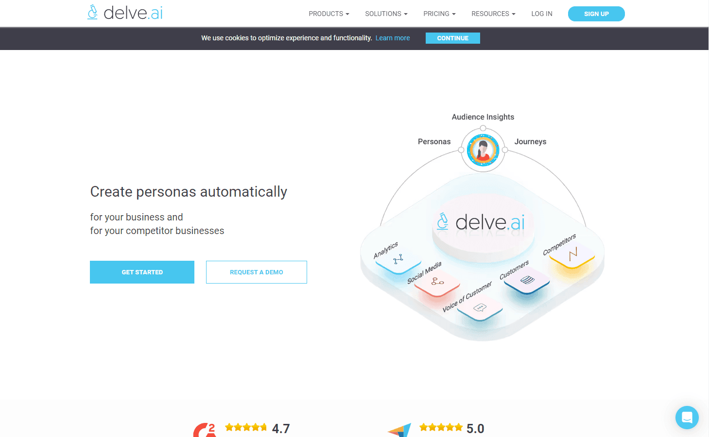 Delve AI's interface showcasing persona creation.