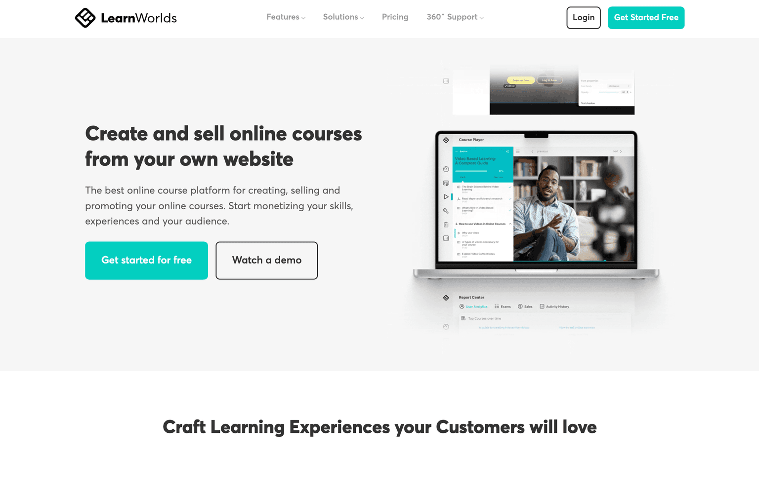 Engaging online course platform interface