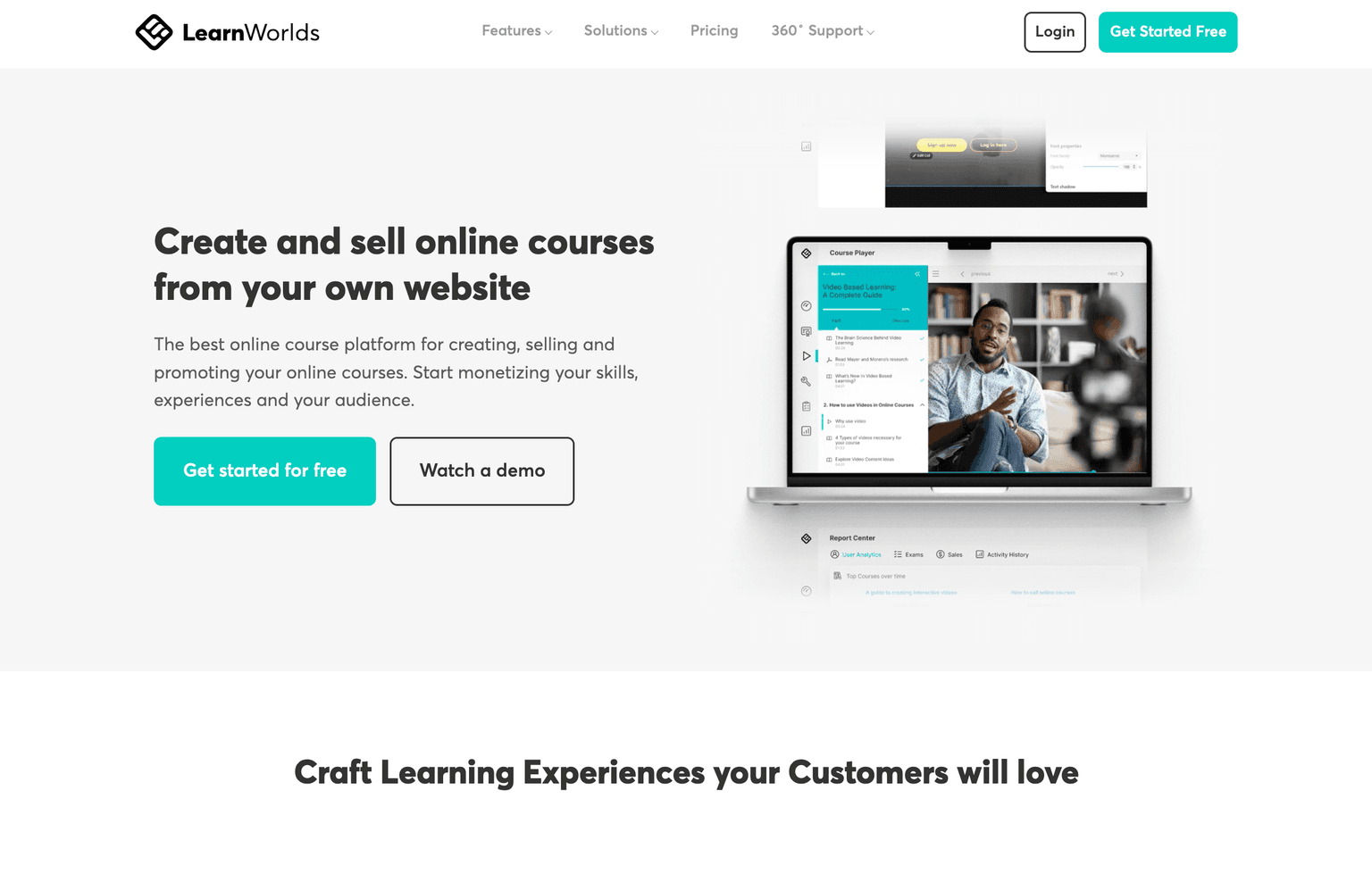 Engaging online course platform interface