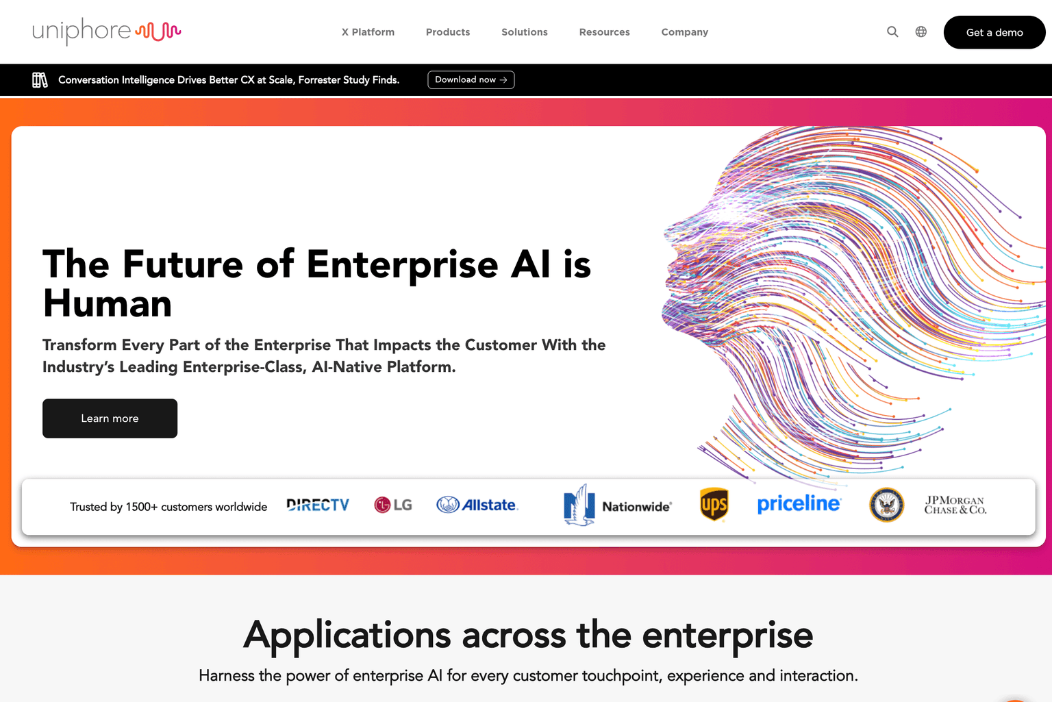 Enterprise AI platform by Uniphore