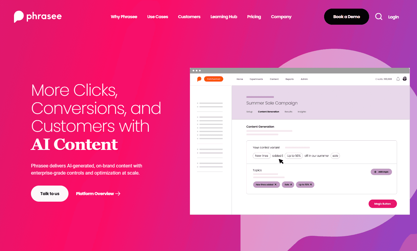 Enterprise marketers optimizing content with Phrasee.