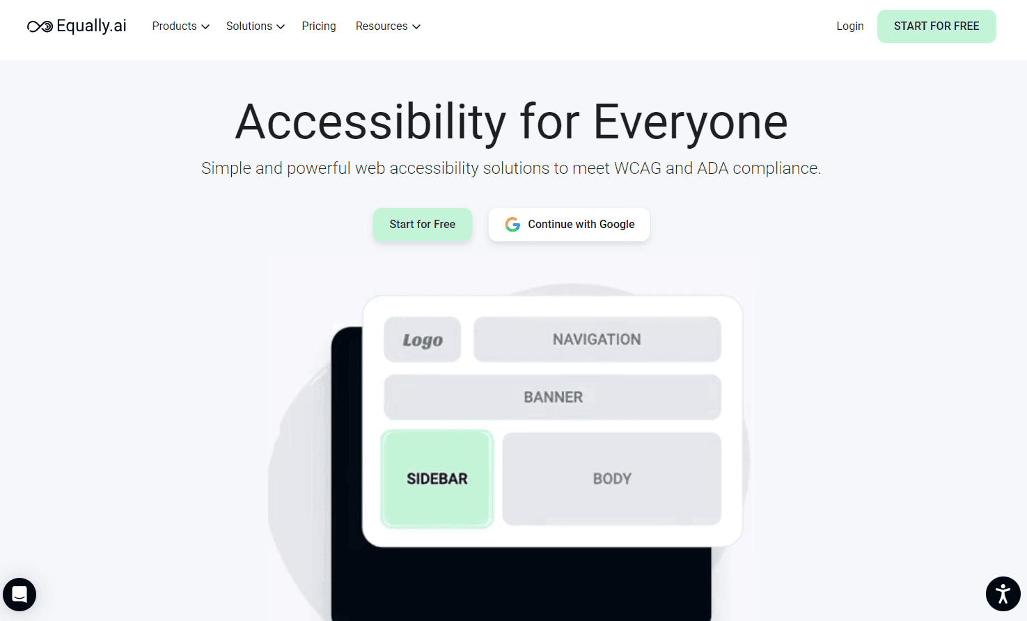 Equally AI - Web Accessibility Interface