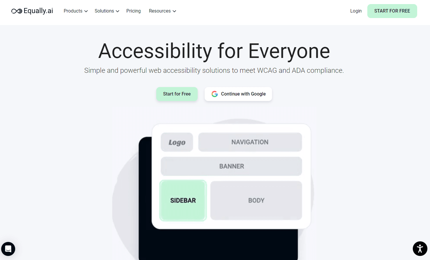 Equally AI - Web Accessibility Interface