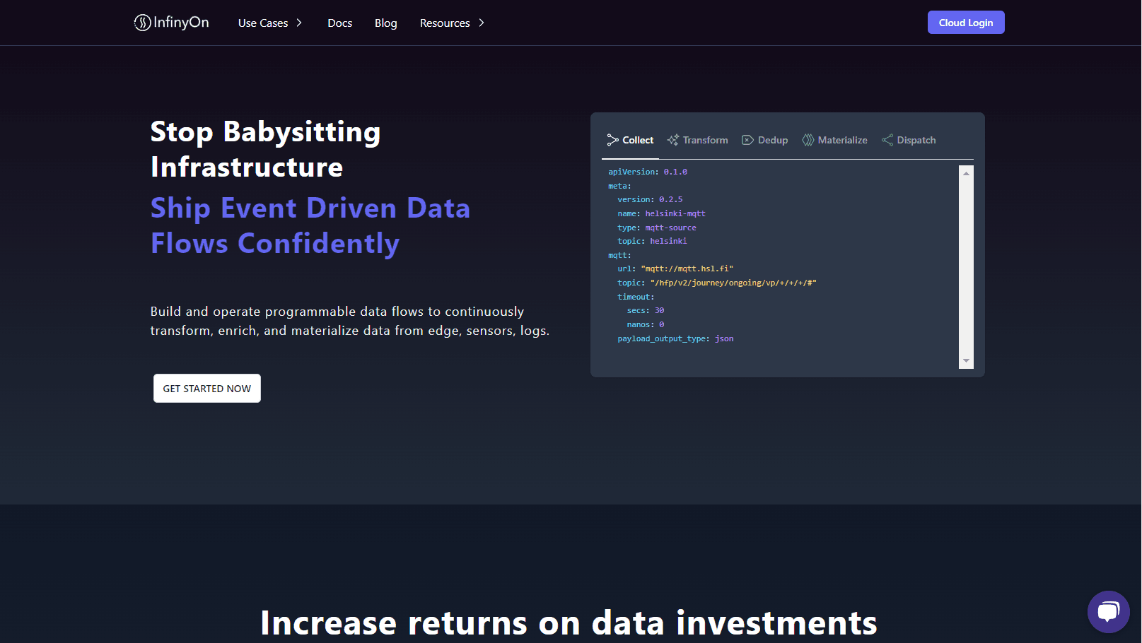 Event-driven data pipeline interface