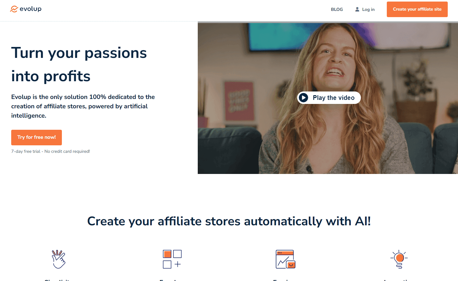 Evolup - AI-Powered Affiliate Store Creation