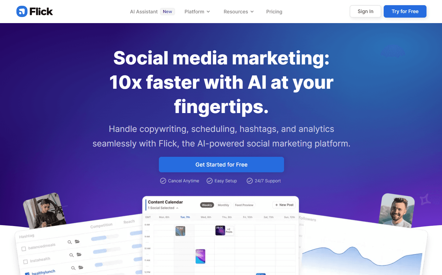 Flick's user-friendly dashboard