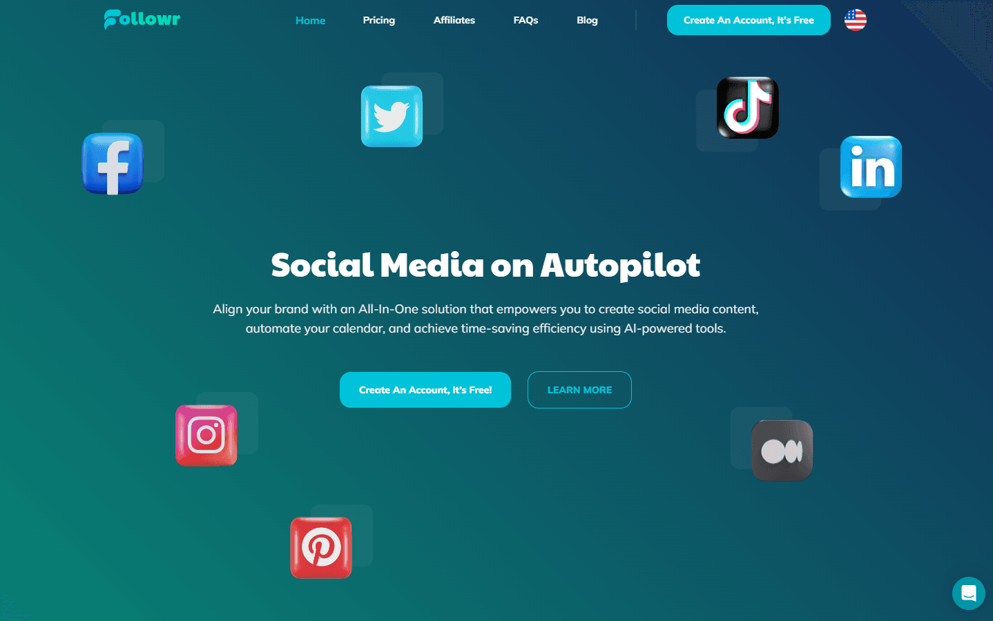 Followr Dashboard showcasing Twitter growth analytics