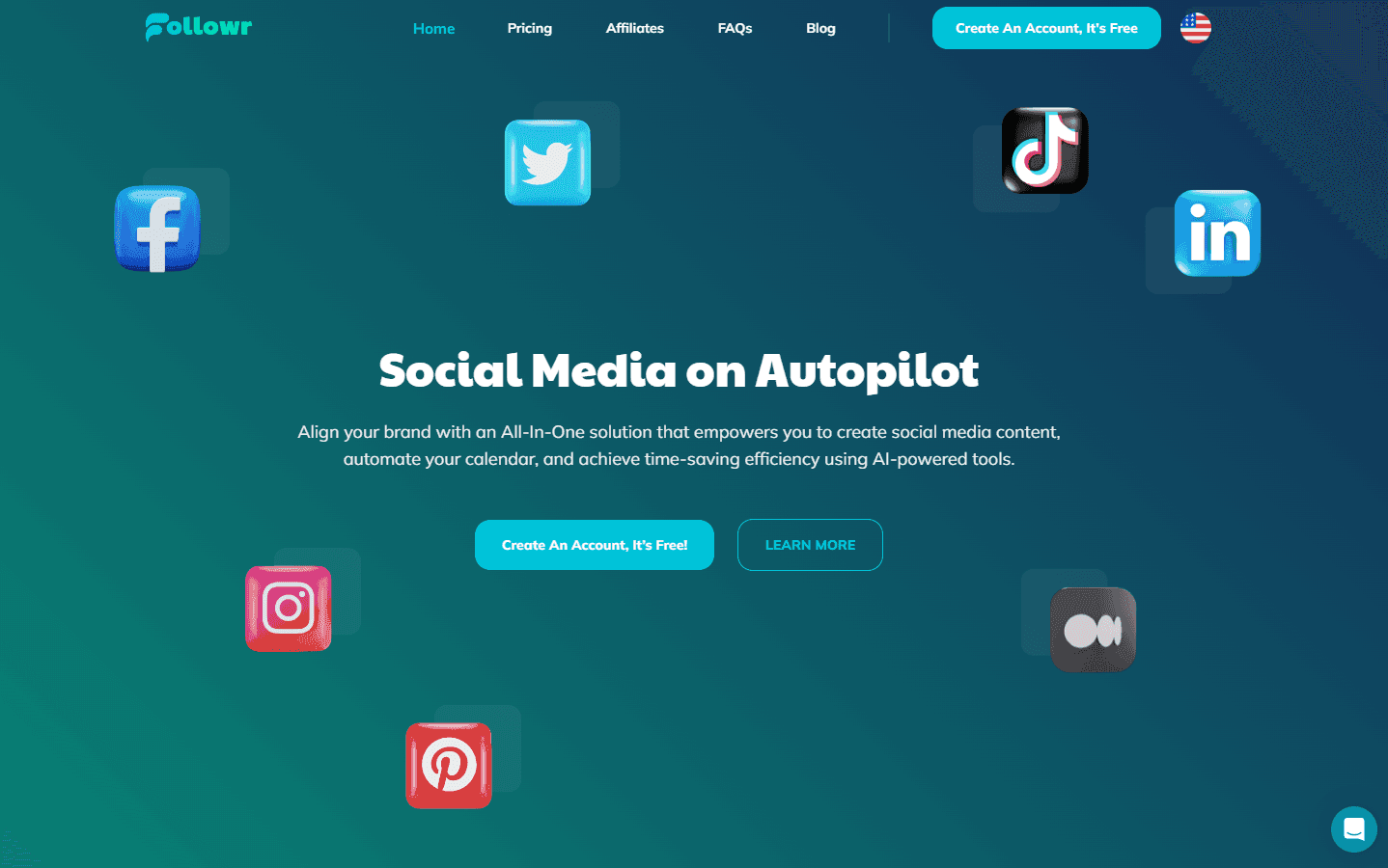 Followr Dashboard showcasing Twitter growth analytics