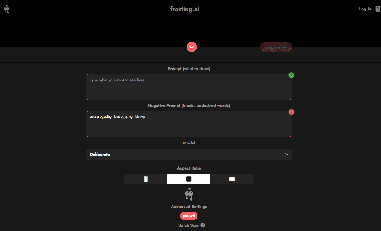 Frosting AI art generation platform