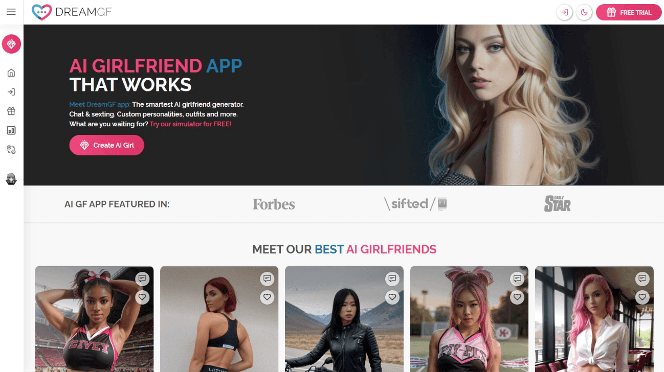 GirlfriendGPT AI Chat Platform Interface