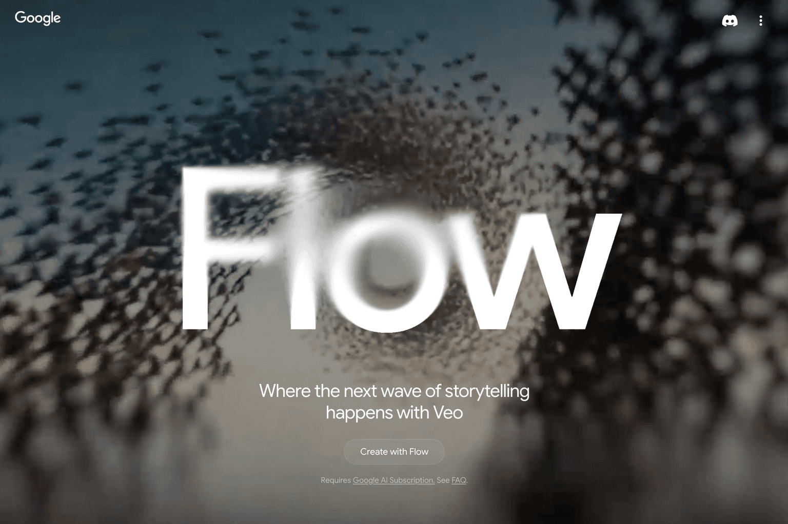 Google Flow AI video creation interface