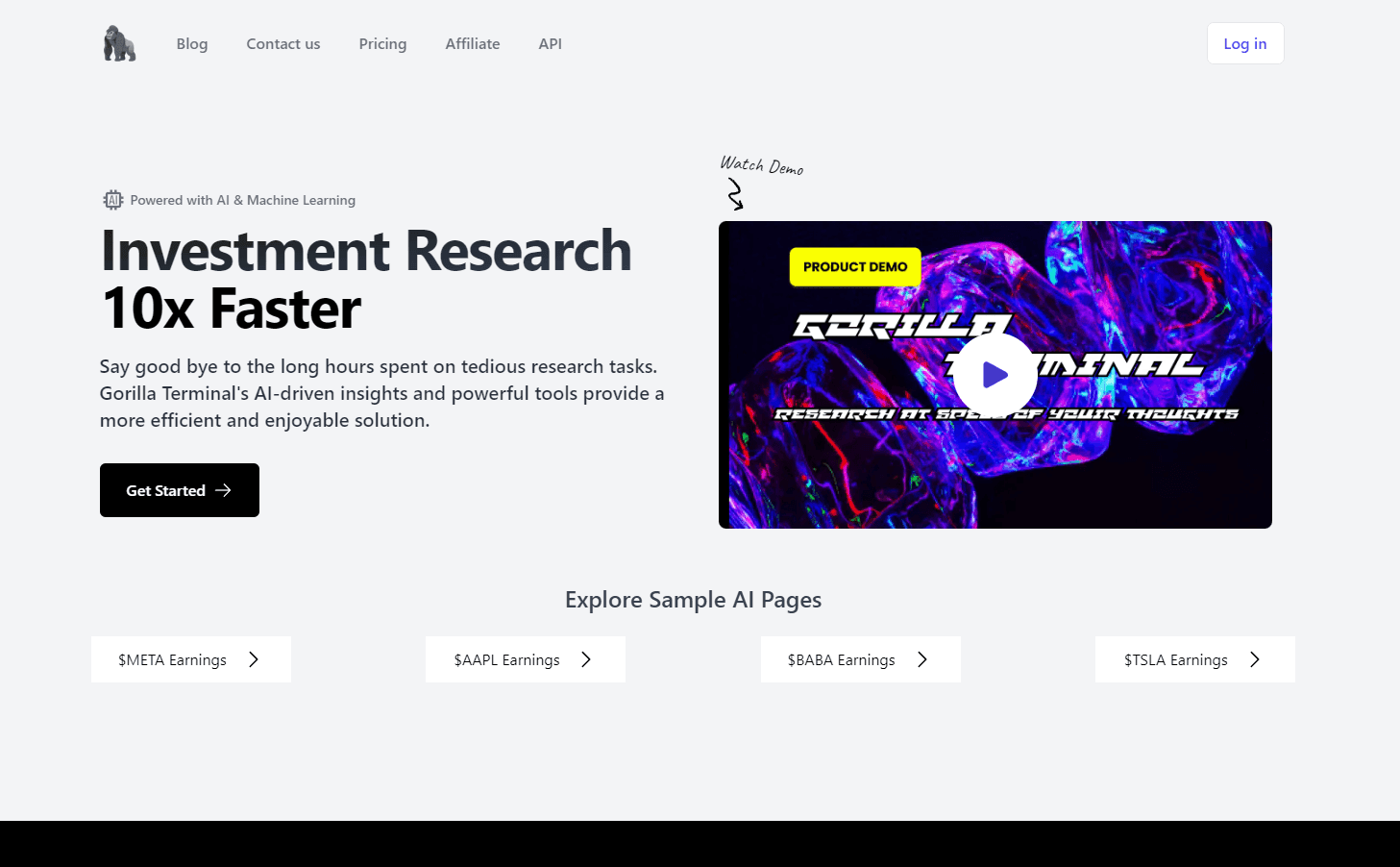 Gorilla Terminal AI Investment Platform