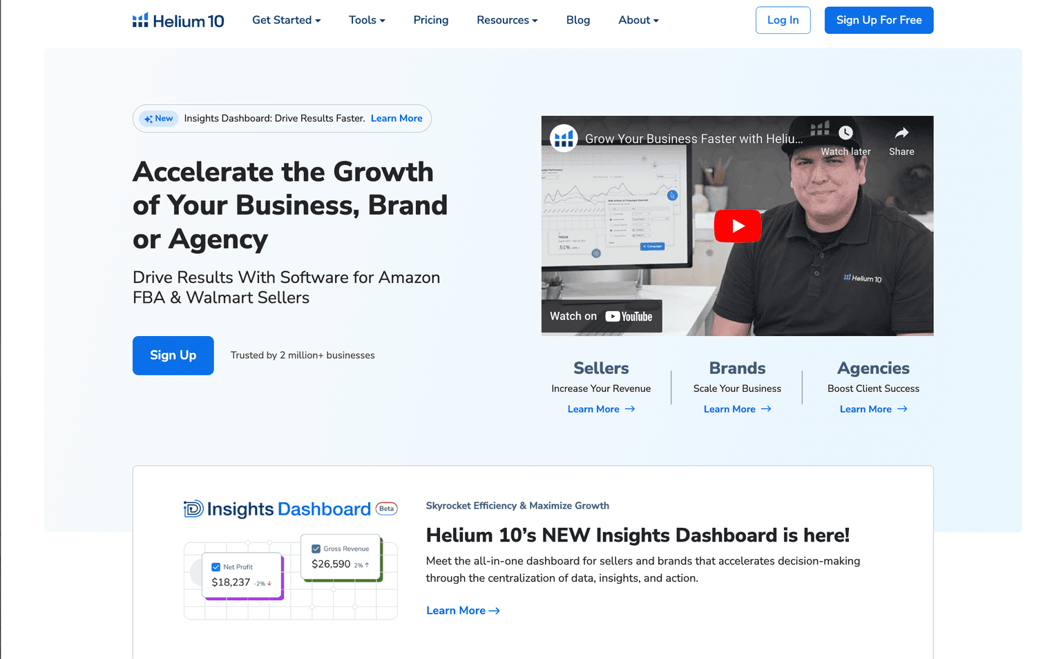 Helium 10 platform showcasing E-commerce tools