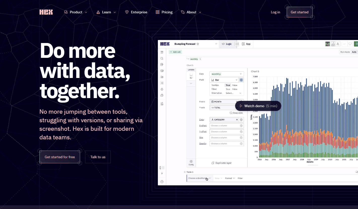 Hex Data Collaboration Interface