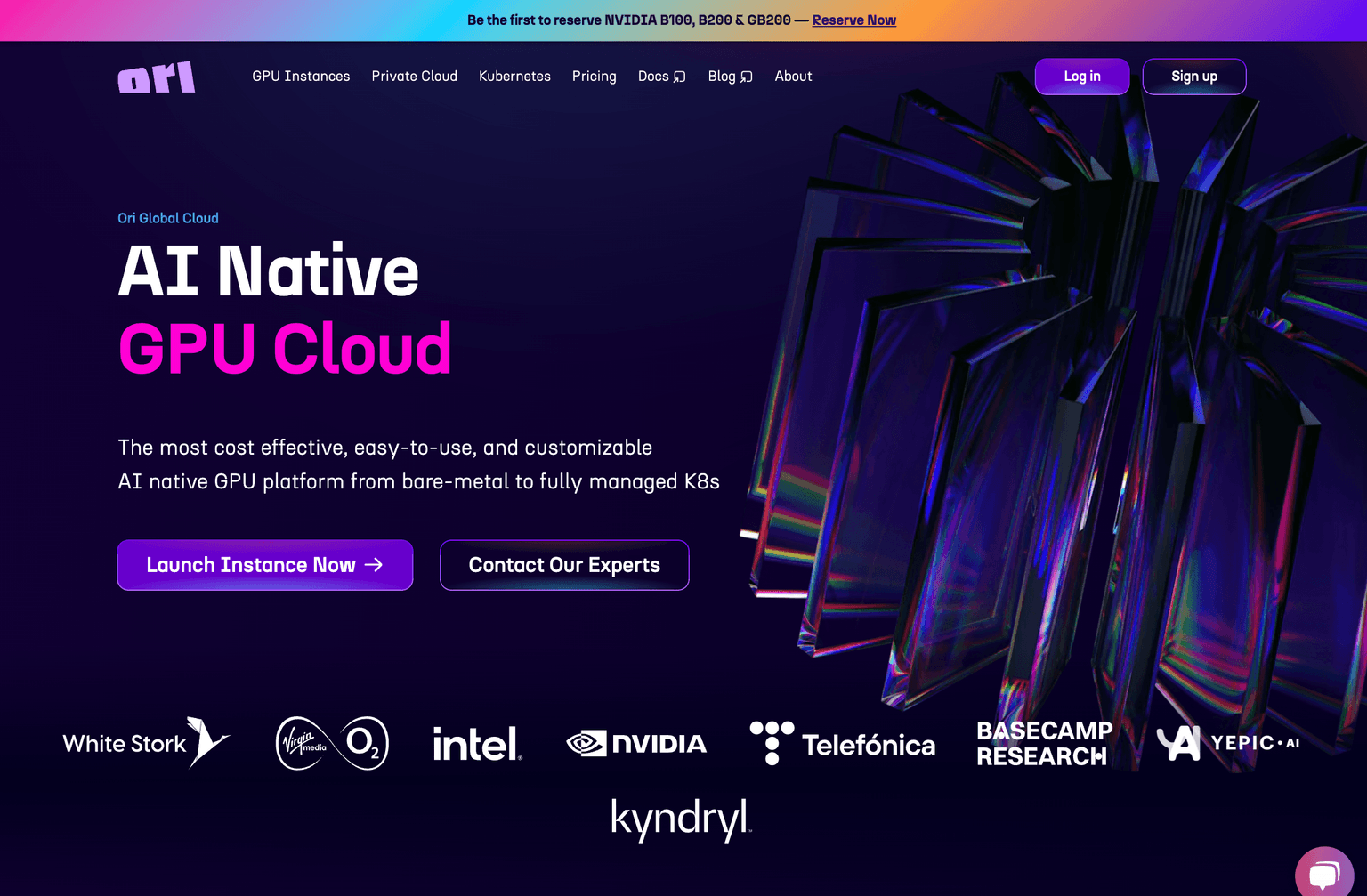 High-performance cloud GPU computing platform interface.