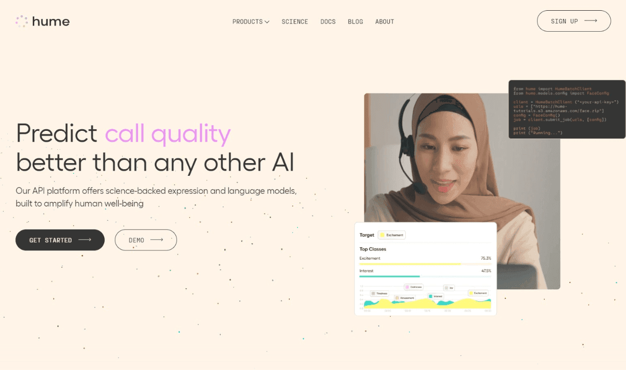 Hume AI Emotional Intelligence.