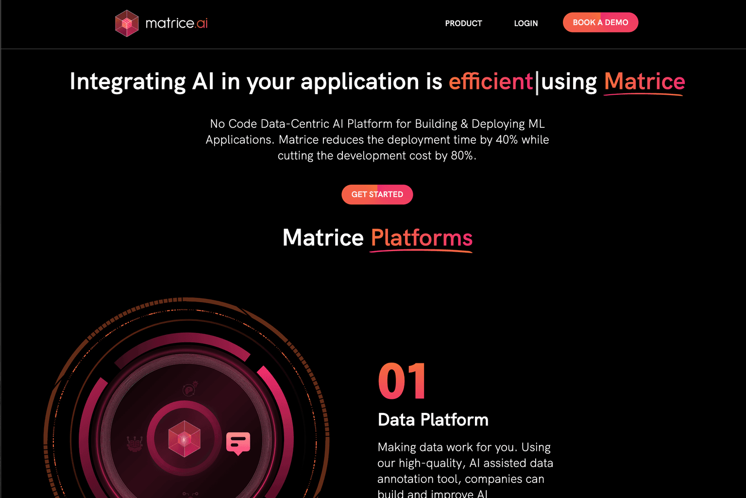 Innovative AI platform interface