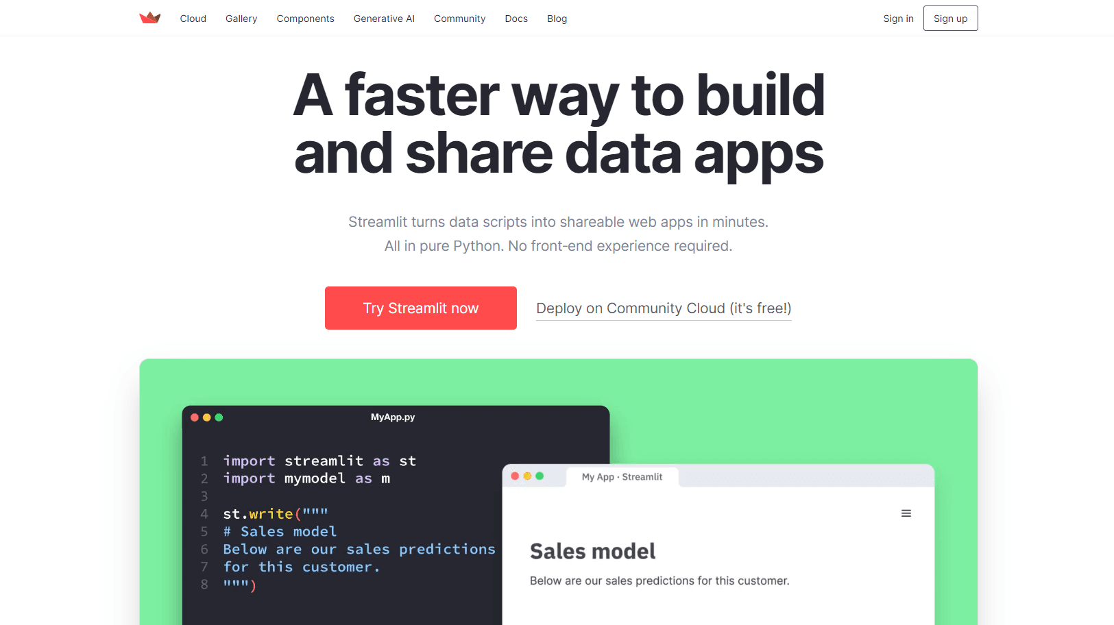 Interactive data app built with Streamlit