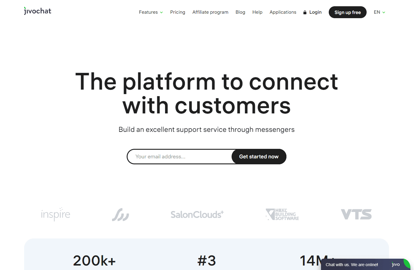 JivoChat interface showcasing live customer interactions.