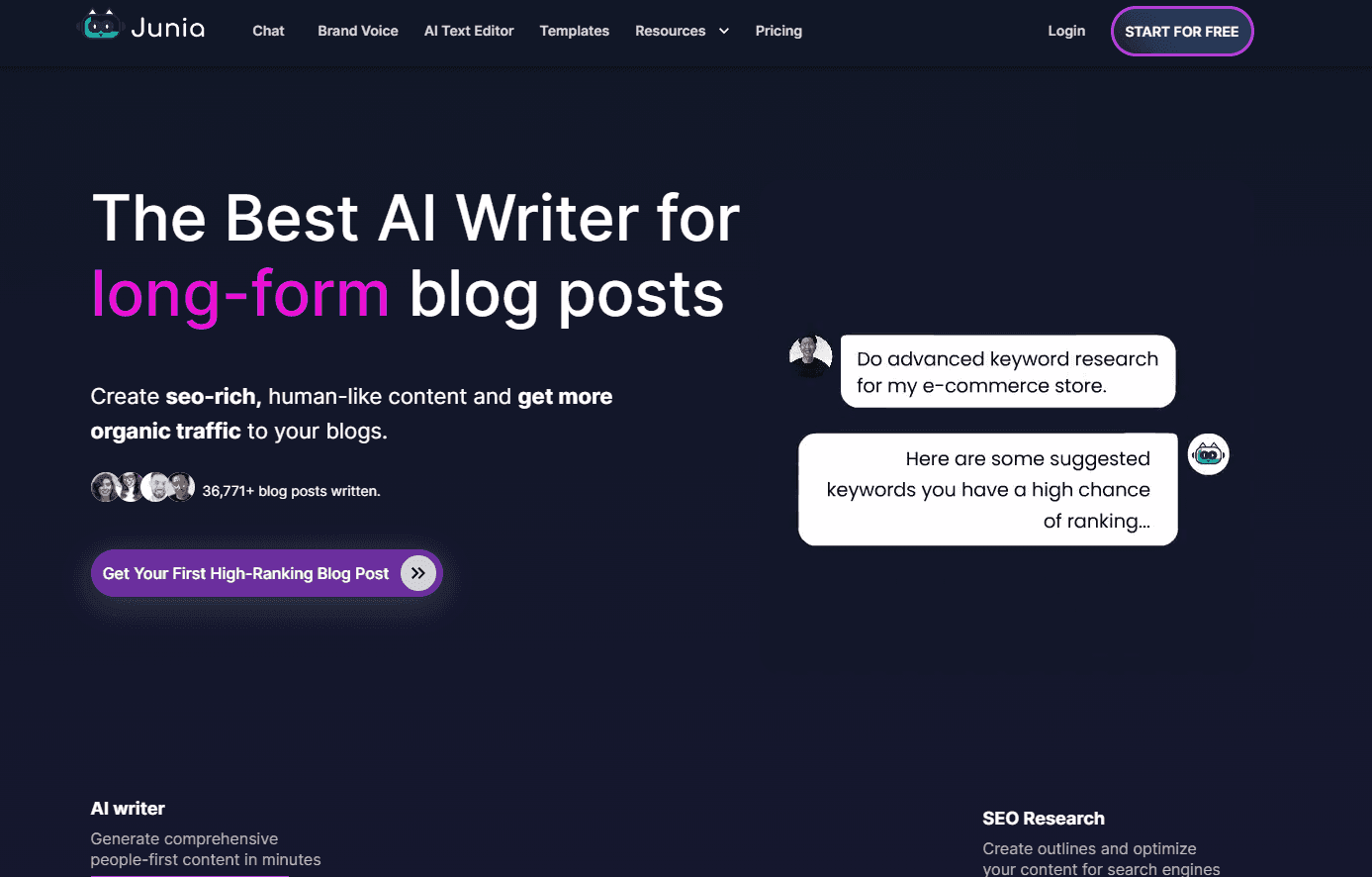Junia AI - Revolutionizing Blog Content