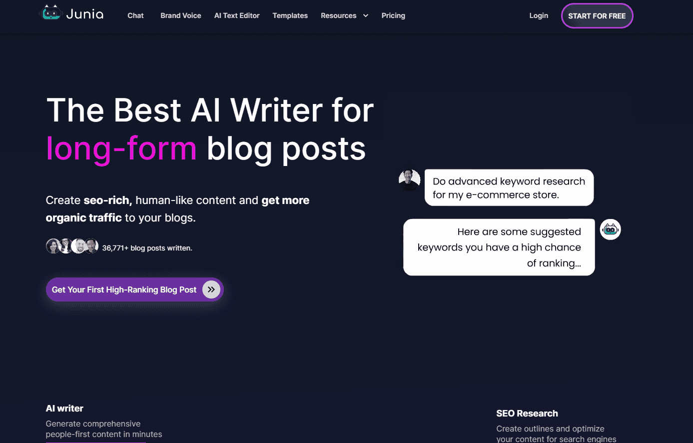 Junia AI - Revolutionizing Blog Content