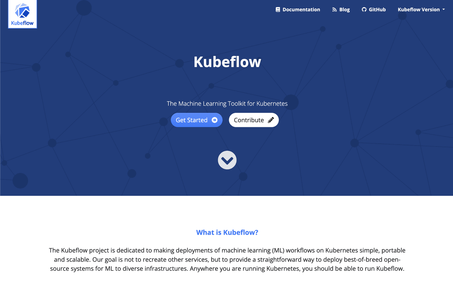 Kubeflow interface showcasing ML on Kubernetes
