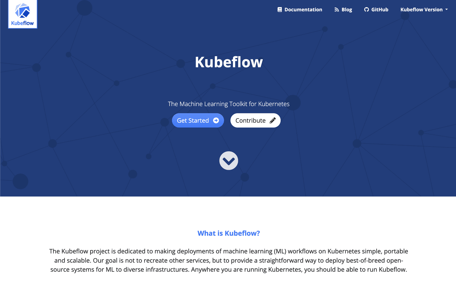 Kubeflow interface showcasing ML on Kubernetes