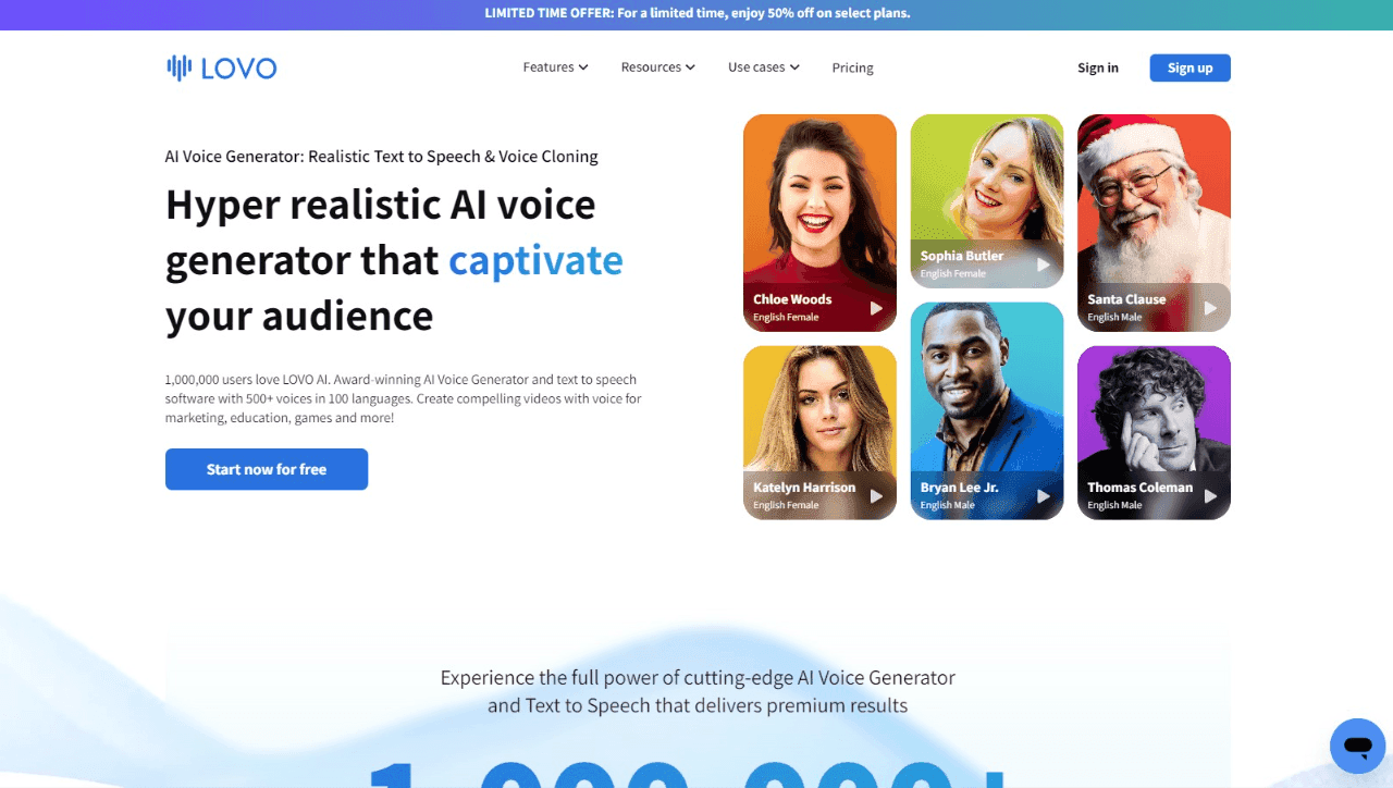 LOVO AI Voice Generation Platform