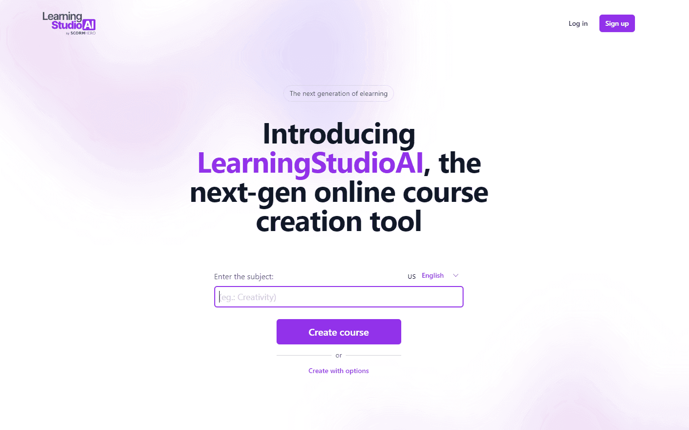 LearningStudioAI elearning platform interface