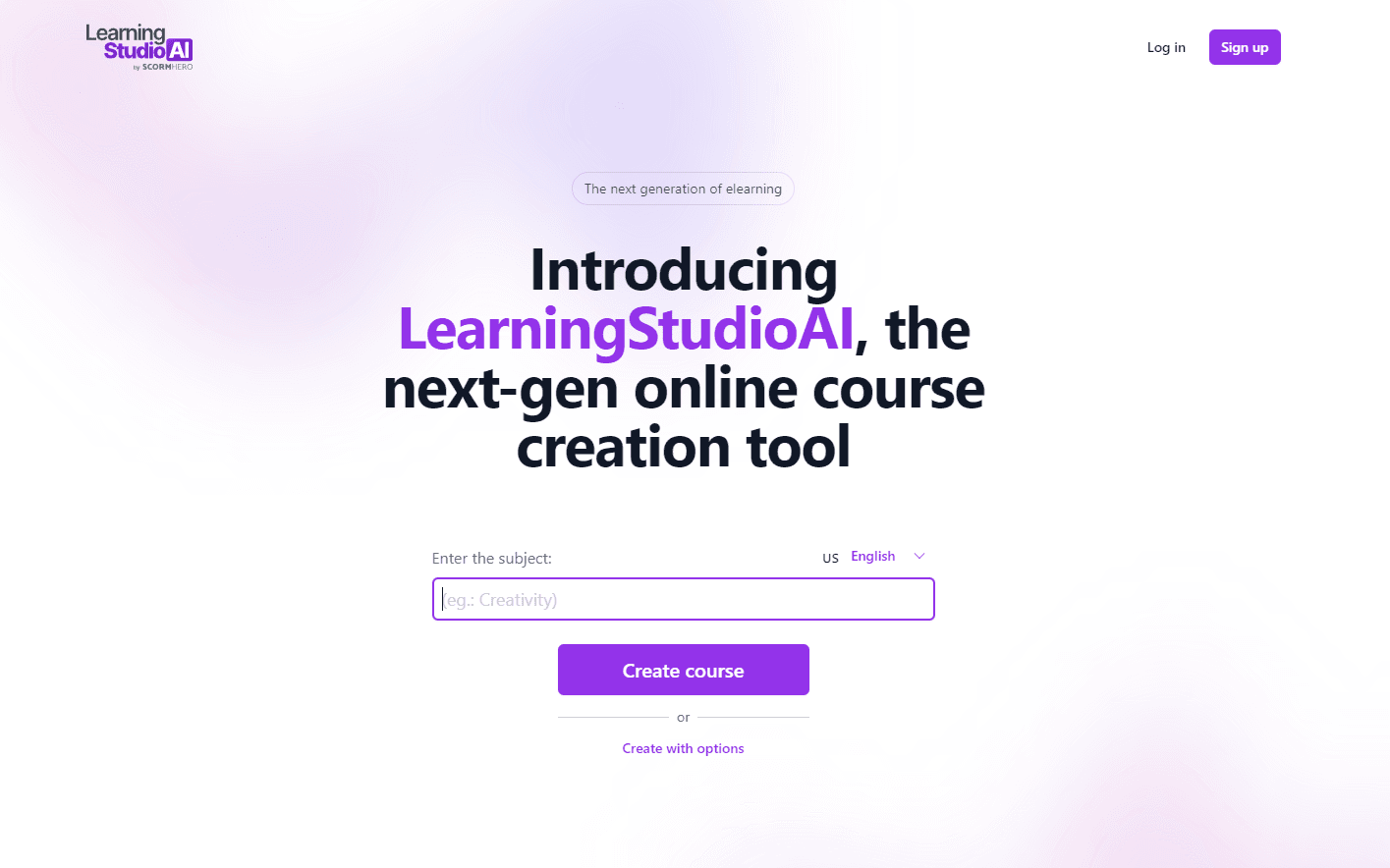 LearningStudioAI elearning platform interface