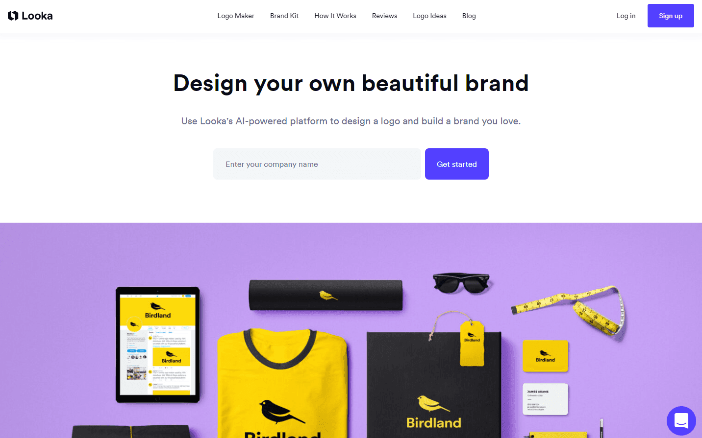 Looka's vibrant logo showcasing creativity