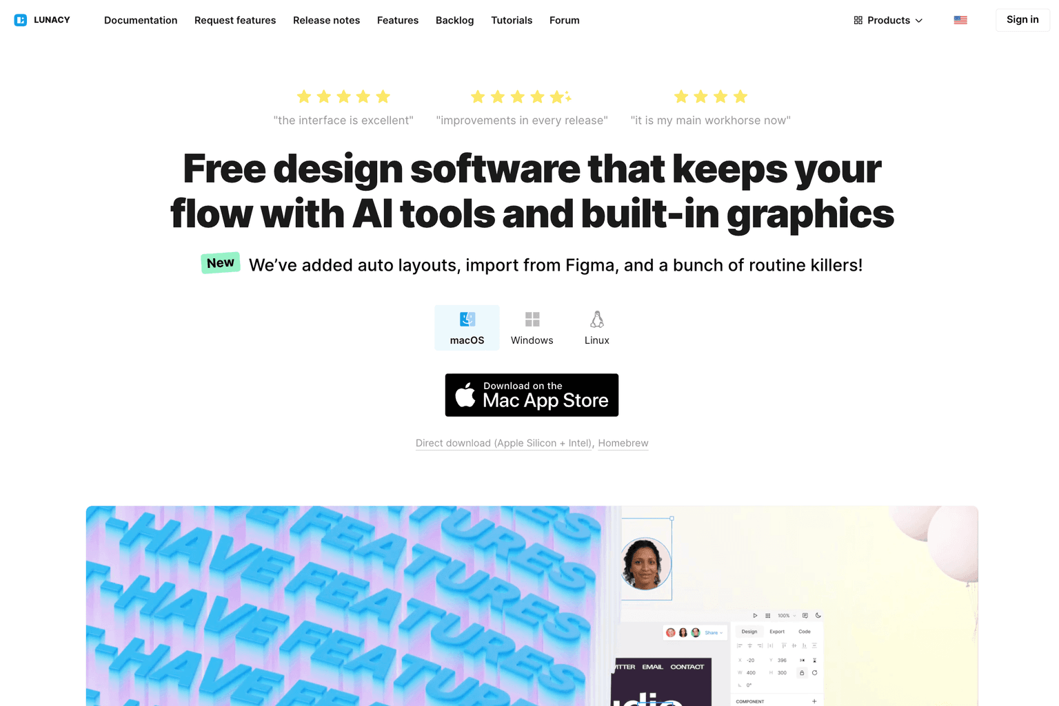 Lunacy design software interface