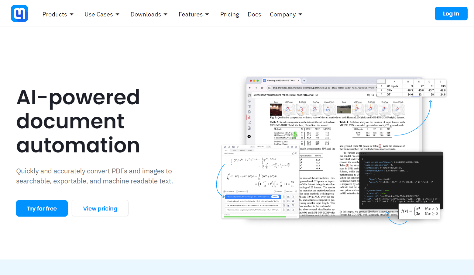 Mathpix Document Conversion