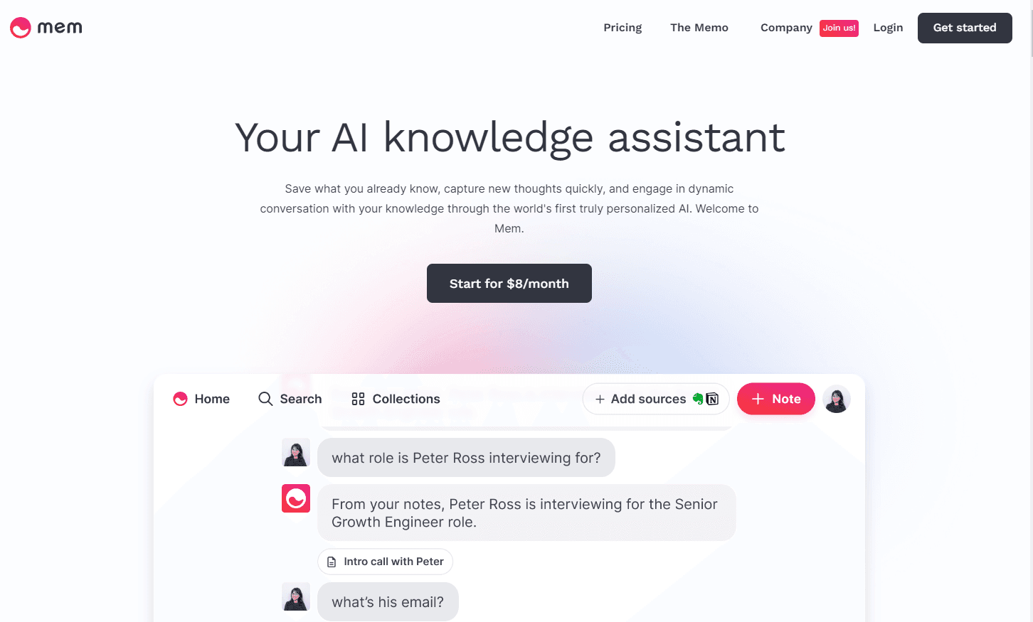 Mem - Your AI-Powered Knowledge Assistant