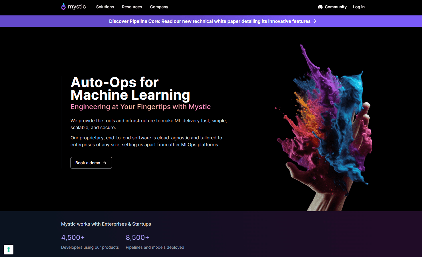 Mystic.ai's machine learning operations platform