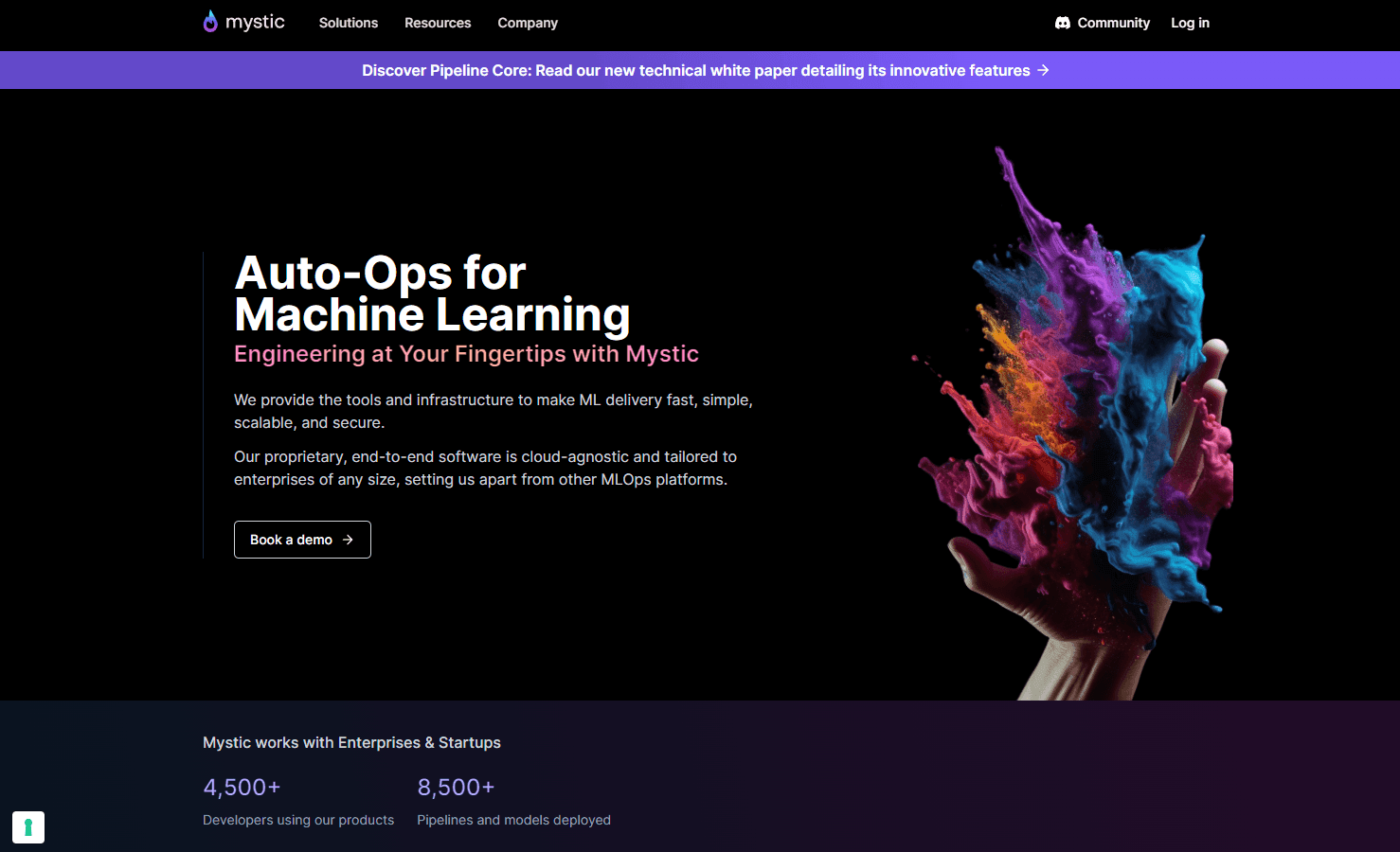Mystic.ai's machine learning operations platform