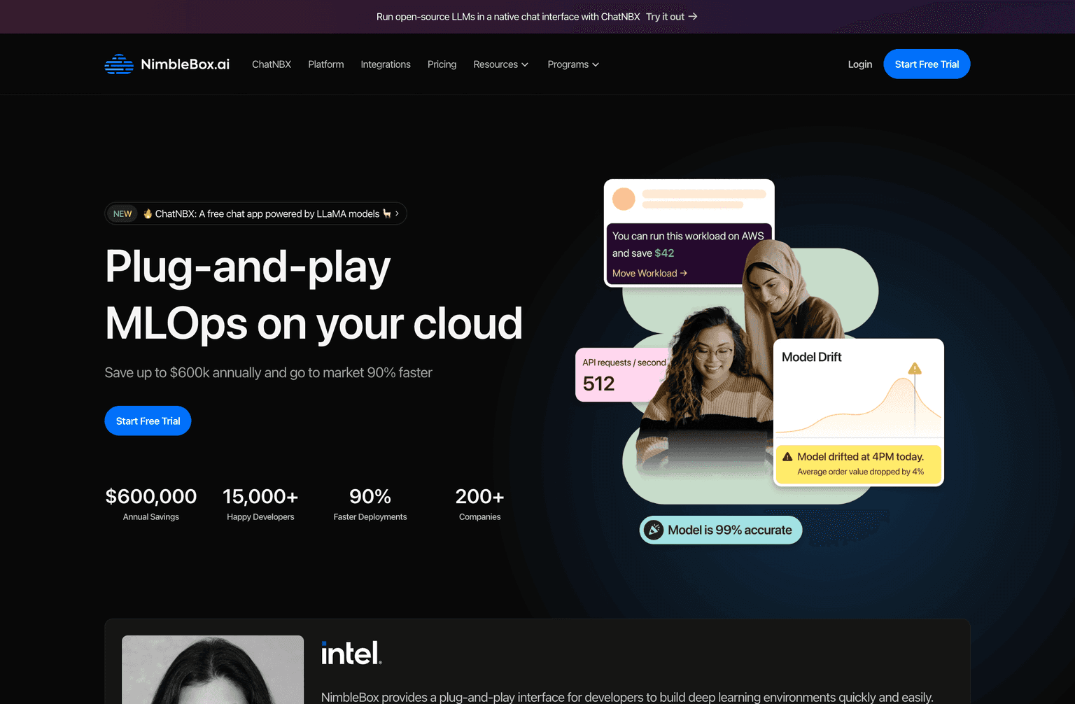 NimbleBox.ai MLOps Platform Interface