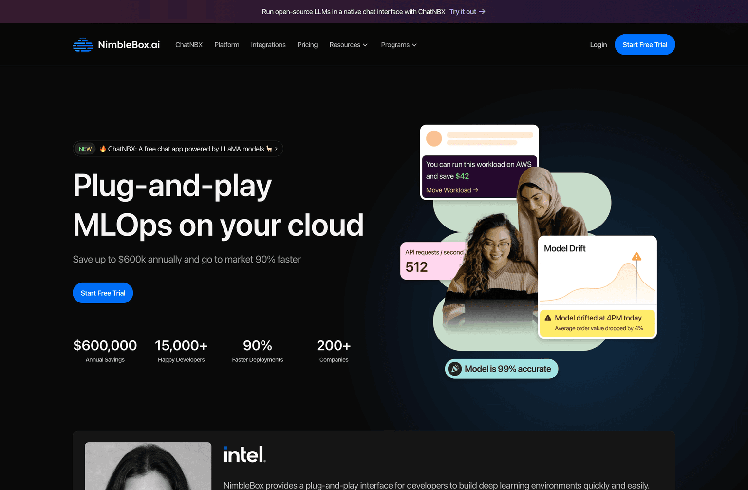 NimbleBox.ai MLOps Platform Interface