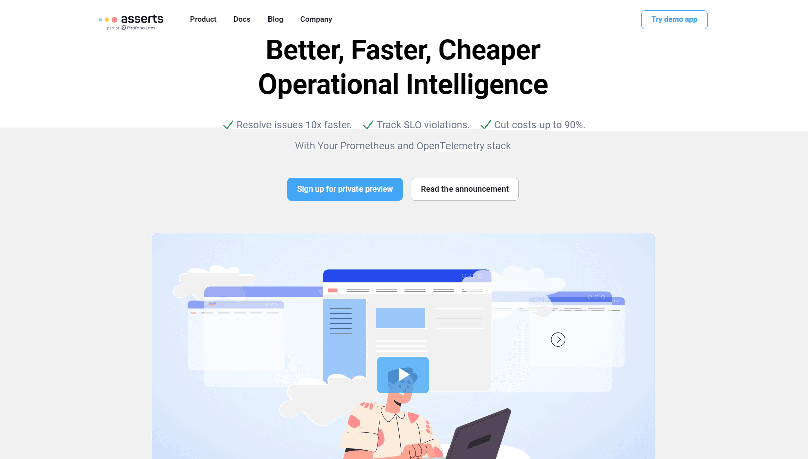 Observability intelligence platform interface
