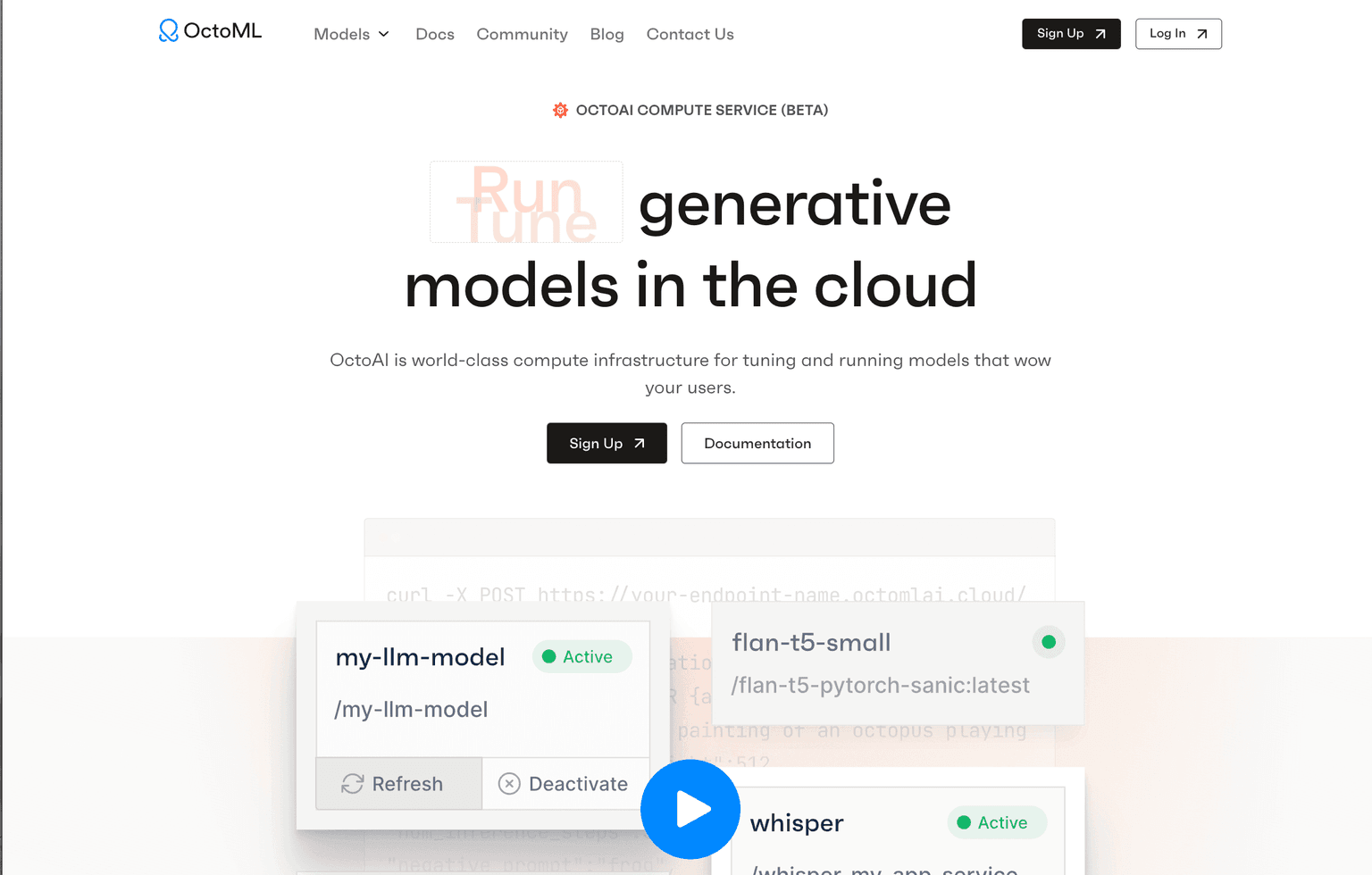 OctoML's interface showcasing model optimization
