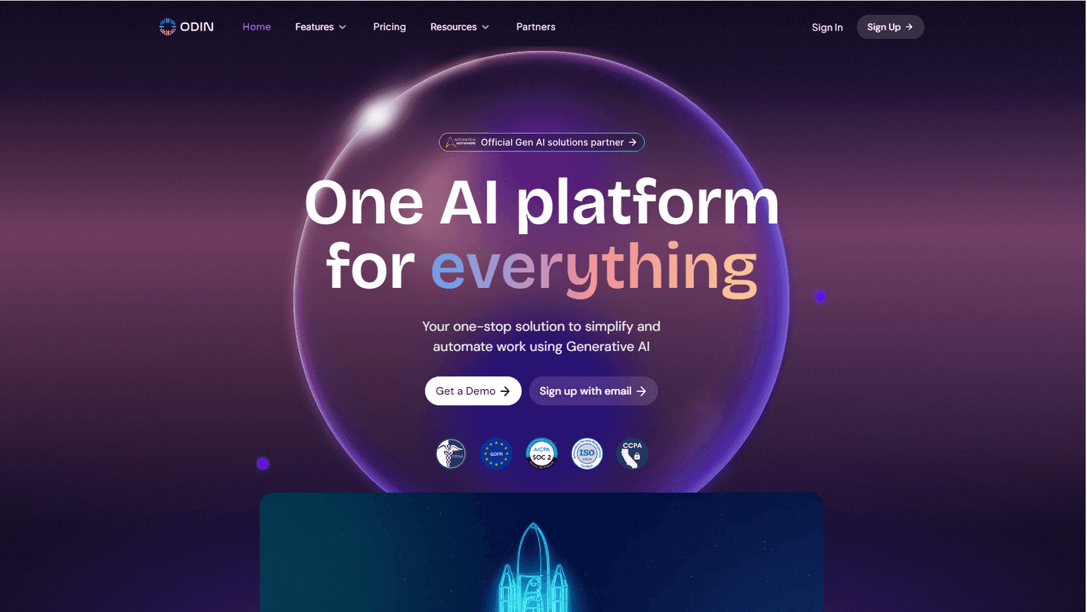 Odin AI security dashboard