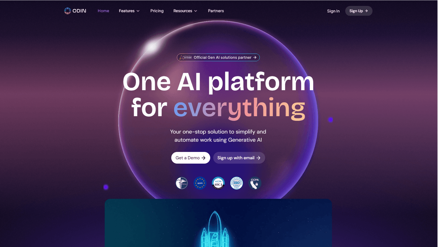 Odin AI security dashboard