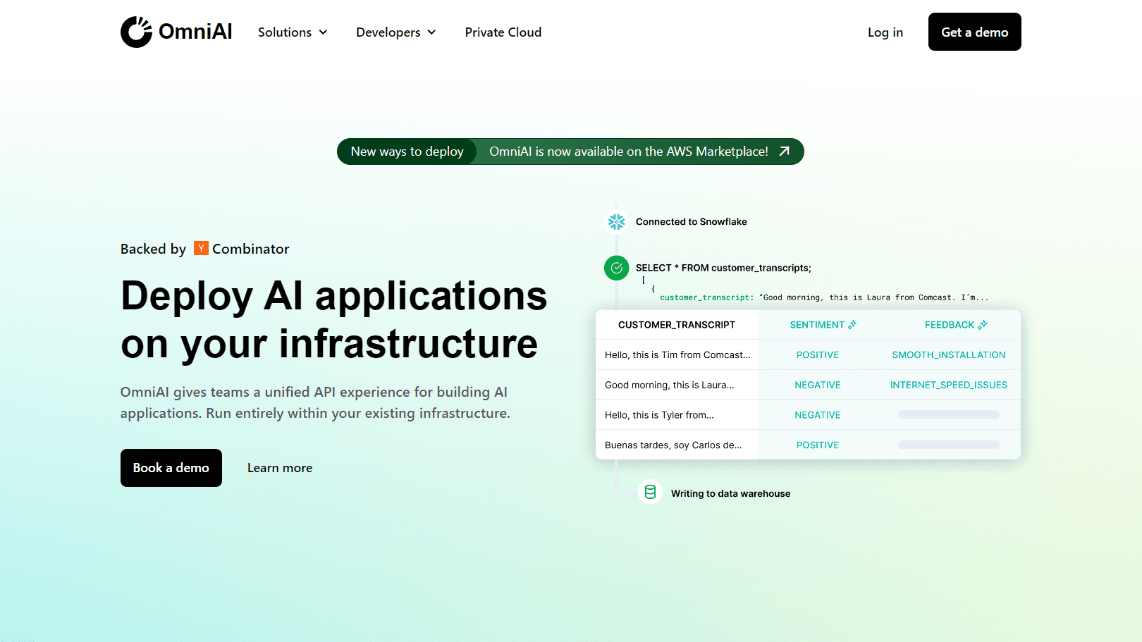 Omni AI coding interface