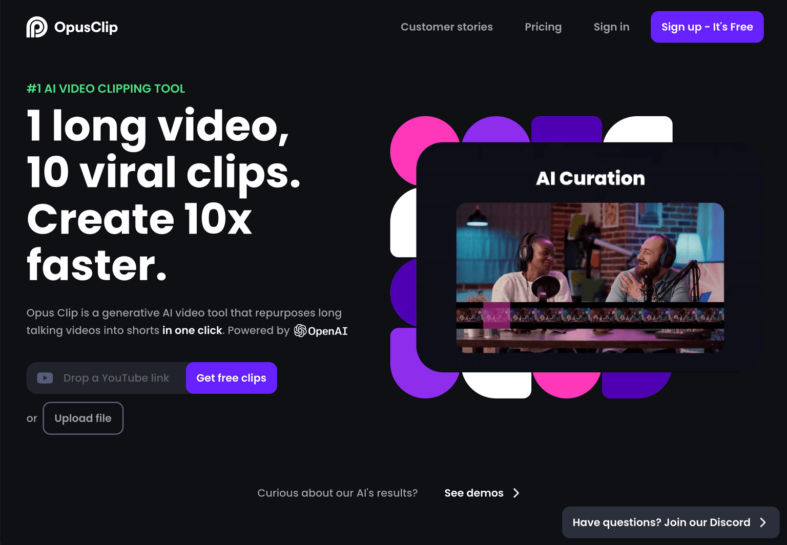 Opus Clip video repurposing tool