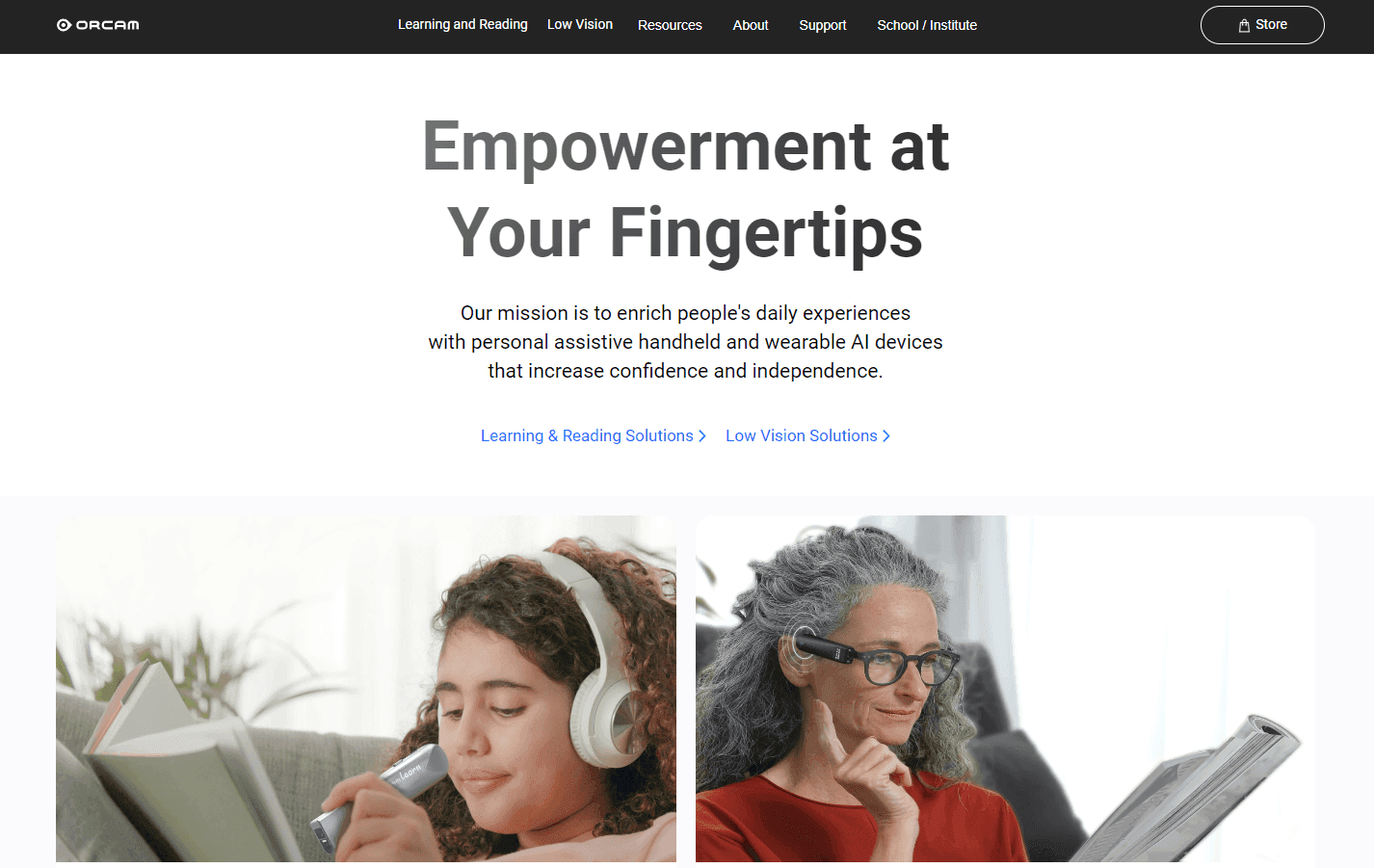 OrCam's innovative assistive technology devices