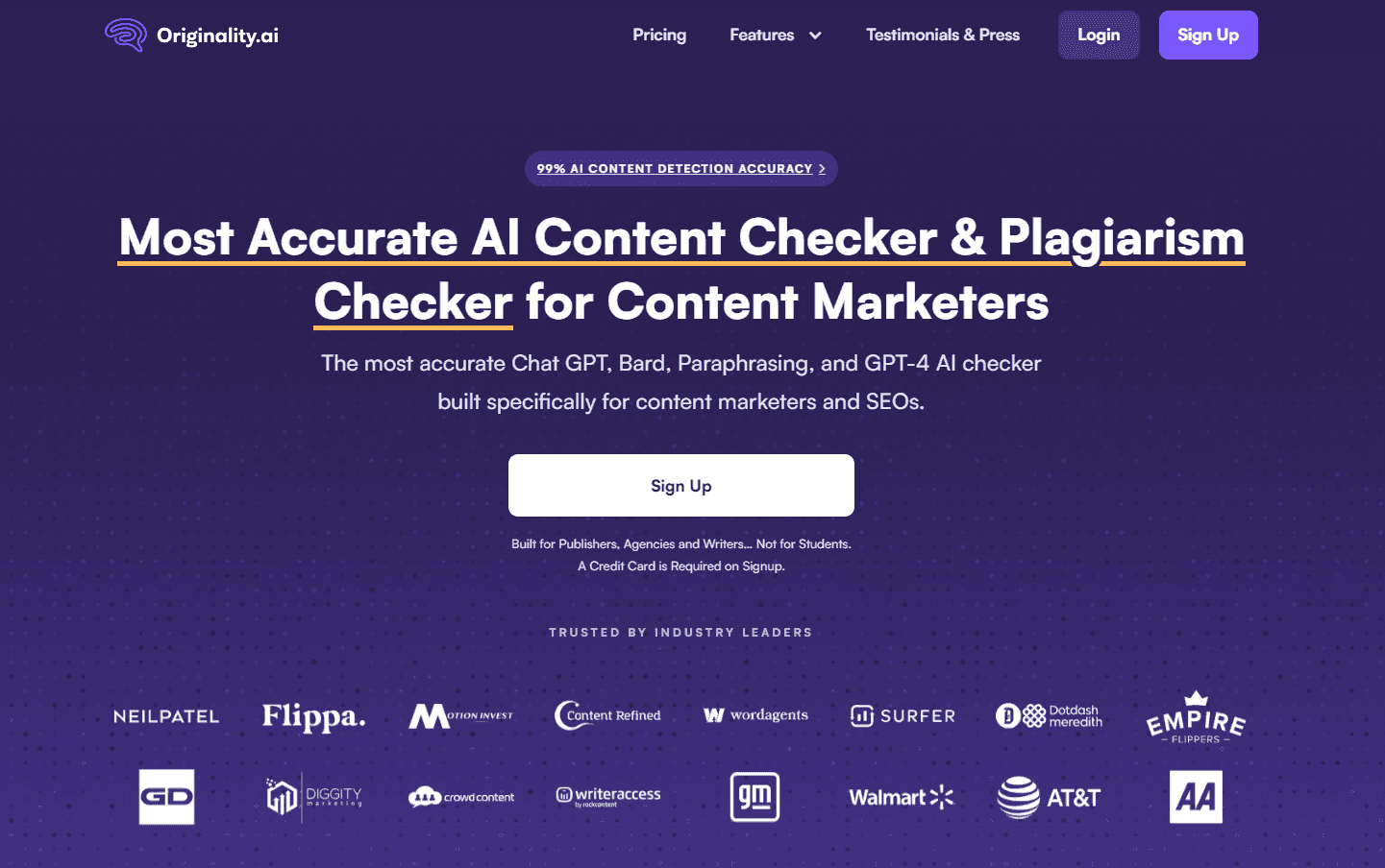 Originality platform interface
