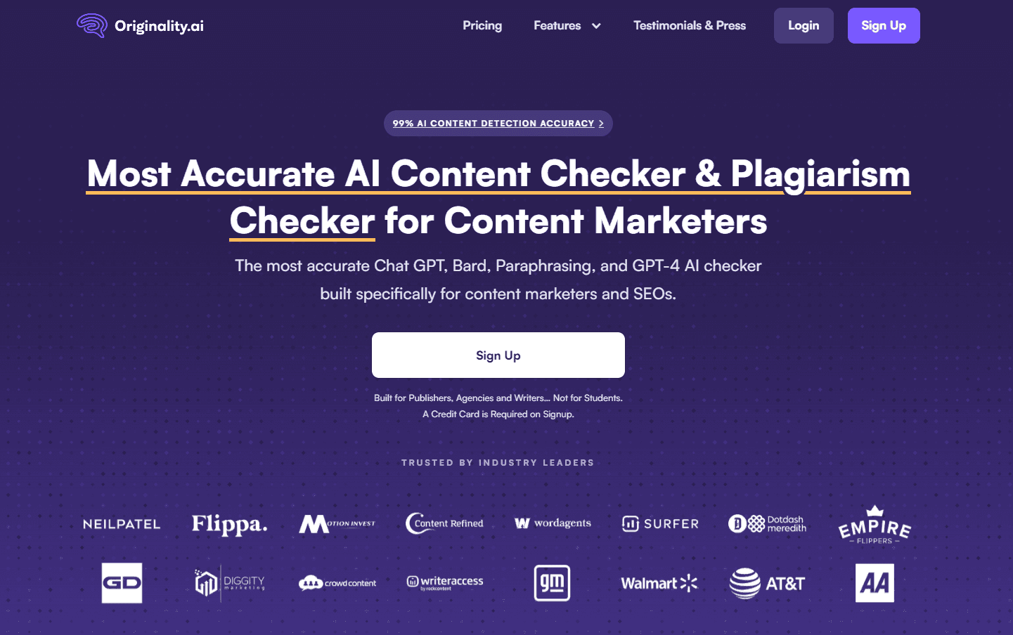 Originality platform interface