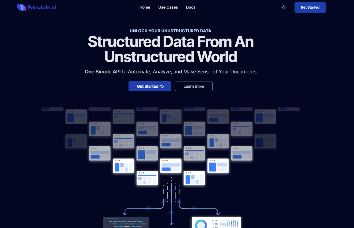 Parsable.ai document parsing interface