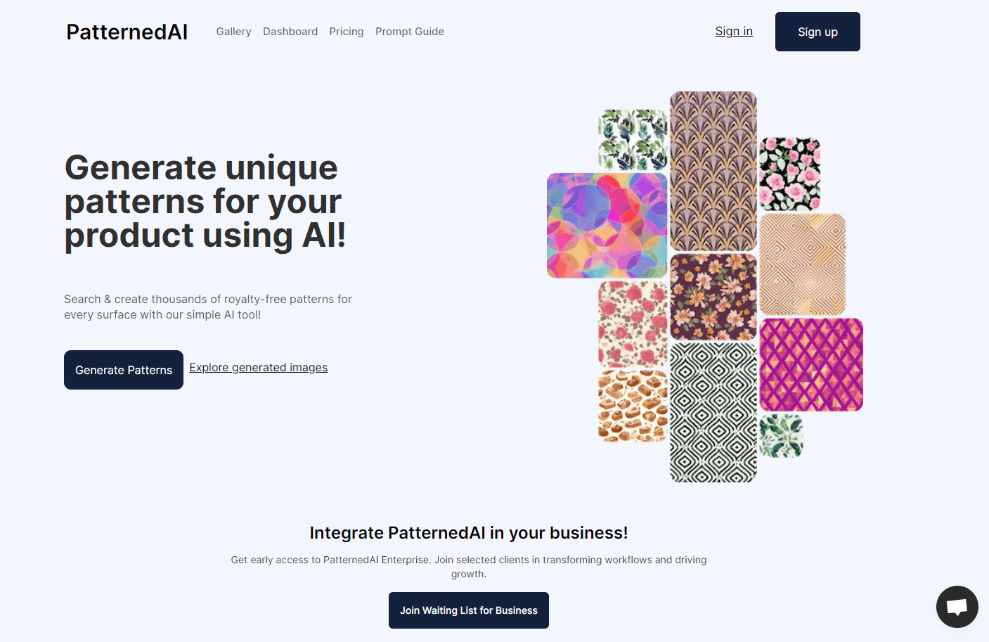 PatternedAI - AI-Powered Pattern Generation