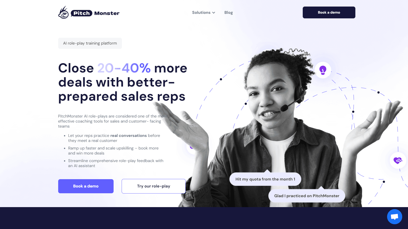PitchMonster presentation in action.